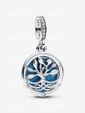 Pandora Glow-in-the-dark Infinity Tree Double Dangle Charm